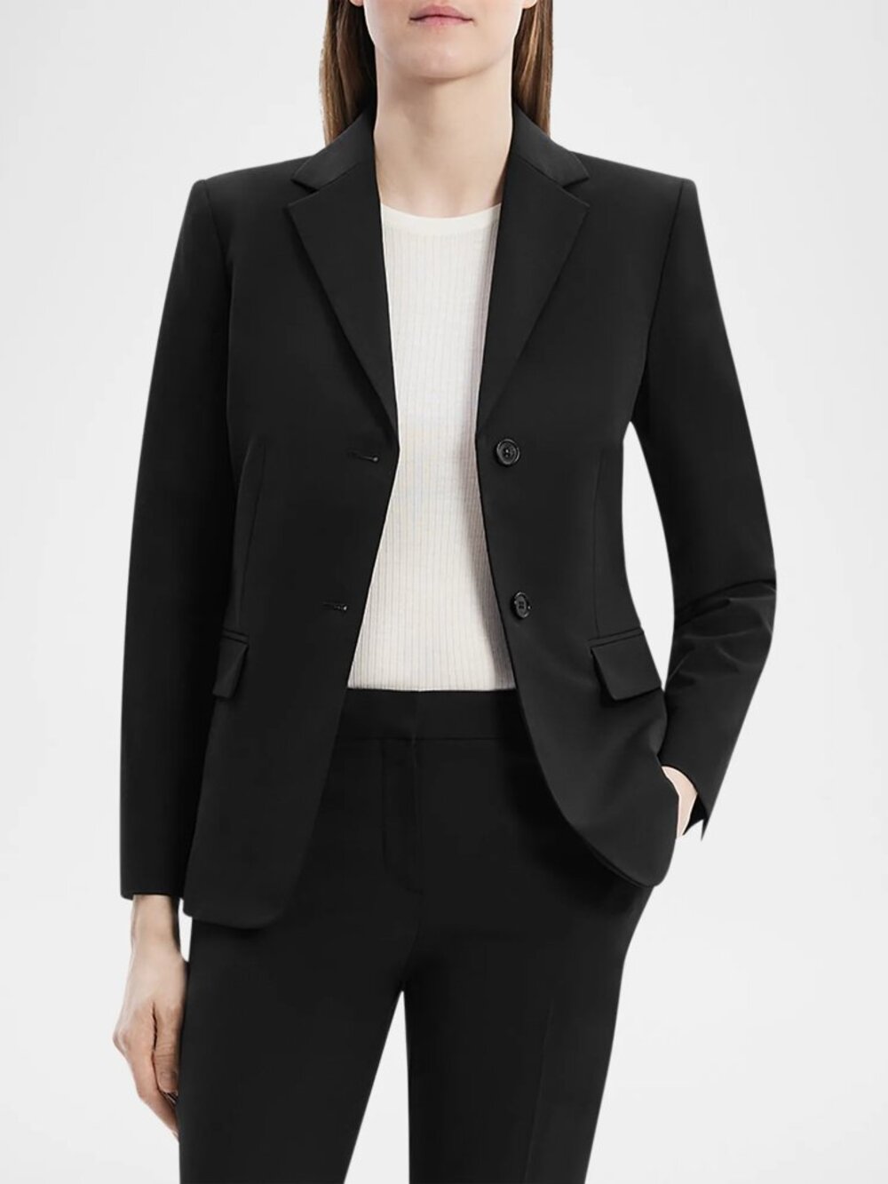 Theory Traceable Wool Slim Single-Breasted Blazer